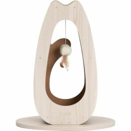 CATIT CAT0022517425114 Rascador para Gatos Pixi Large con Bola de Tela y Pluma, Aspecto Roble Natural Precio: 59.50000034. SKU: B19HKHYYKX