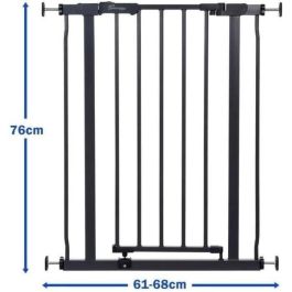 Dreambaby DRE9312742893361 Barrera de Seguridad AVA Montada a Presión Doble Cierre 61-68 x 75 cm Antracita