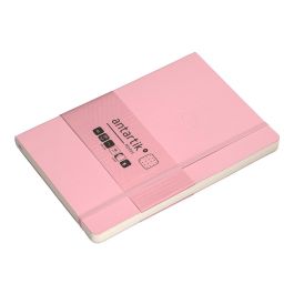 Cuaderno Con Gomilla Antartik Notes Tapa Blanda A5 Hojas Puntos Rosa Pastel 80 Hojas 80 gr Fsc