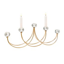 Candelabro Romimex Dorado Metal Vidrio 52 x 8 x 22 cm Precio: 105.68999947. SKU: B1DXD77P9Q