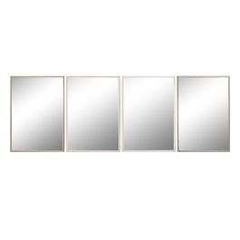 Espejo de pared Home ESPRIT Blanco Marrón Beige Gris Cristal Poliestireno 63,3 x 2,6 x 89,6 cm (4 Unidades) Precio: 89.69000007. SKU: B1JTFNL4Z2