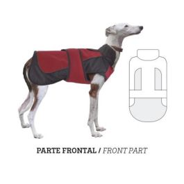 Nayeco Chaqueta Perro X-Trek Resistente al Agua Frío Térmica Reflectante Cierre Velcro Ajuste Pecho Invierno Rojo 40 cm