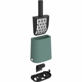 Rotho Mypet Pala con Soporte Biala para Arena Gatos con Almacenamiento Bolsas Plástico Reciclado Verde Mistletoe