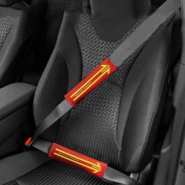 Momo MOMLSHPE4CR Set 2 Almohadillas Cinturón Coche Rojo Mate