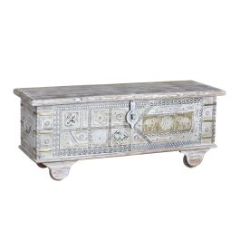 Giner y Colomer Baúl Madera de Mango Blanco Envejecido 46 x 116 x 40 cm Precio: 435.5879. SKU: B12P9VRB22
