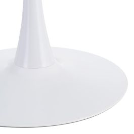 Mesa Comedor Blanco Piedra Sinterizada 100 X 100 X 75 cm