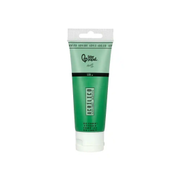 Liderpapel Pintura Acrílica Tubo de Plástico 120 ml Color Verde Permanente