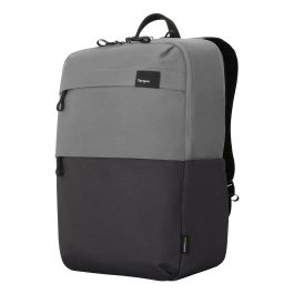 Targus Sagano Travel Mochila para Portátil 15.6 Pulgadas (39.6 cm) con Compartimento Seguro, Impermeable, Hecha de Material Reciclado RPET, 2 Bolsillos Frontales, Color Gris