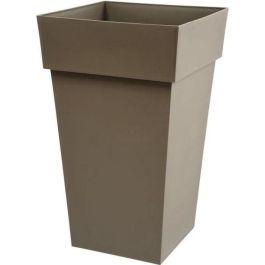 EDA Maceta toscana cuadrada alta - 39 x 39 x H 65 cm - 62 L - Taupe EDA Maceta toscana cuadrada alta - 39 x 39 x H 65 cm - 62 L - Taupe