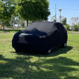Omp Speed OMPS18040913 Funda Cubre Coche Interior Elástica Lana 110g Talla L-XL 505x165x120 cm Protección Polvo Arañazos Negra