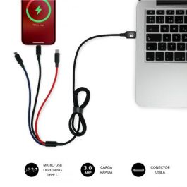 SUBBLIM Premium Cable 3in1 (Micro USB+Type C+Lighting)