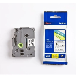 BROTHER Cinta laminada blanco/negro 6mm Precio: 11.88999966. SKU: S8402420