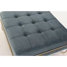 Descalzadora Glam DKD Home Decor Azul Dorado 80 x 42 x 80 cm Descalzadora Glam DKD Home Decor Azul Dorado 80 x 42 x 80 cm