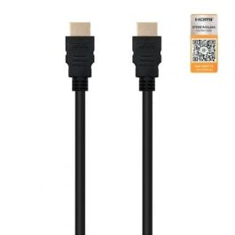 Nanocable 10.15.3601-L150 Cable HDMI 2.0 Macho - Macho 1.5m Certificado 4K HDR Negro