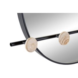 DKD Home Decor Espejo Industrial Home Loft Negro Marron 8 x 58 x 61 cm