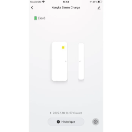 Konyks KON3770024338218 Detector de Apertura Wi-Fi para Puertas y Ventanas a Batería, Notificaciones en Smartphone