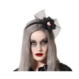 Diadema Halloween Ojo Sangriento Negro - Complemento macabro con tul negro de lunares para looks de bruja o criatura de ultratumba Precio: 1.49999949. SKU: S1131367
