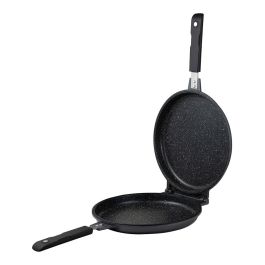 San Ignacio Sartén doble de aluminio forjado para inducción Ø26 cm, negro + marmolado
