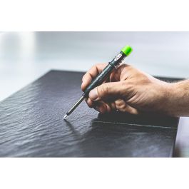 Pica Lápiz de carpintero recargable - Marcador automático dry grafito para artesanos profesionales, lavable, con funda y sacapuntas integrado