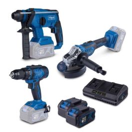 Kit combinado de 5 herramientas: c-dd45-x + bc-ag125-x + sdbc4.5A + 2 x sbp4.0 + bc-rhd230-x