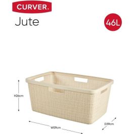 Curver CUR3253928091033 Cesta para la ropa sucia Yute de 46 L - Beige