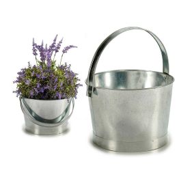 Cubo con asa ancha de zinc Ibergarden 27x30x25 cm, 5000 ml, plata (12 Unidades) Precio: 52.69000055. SKU: S3600128