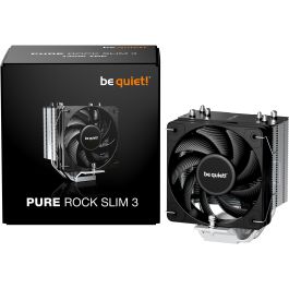 Be Quiet! Pure Rock Slim 3 Refrigerador de aire Slim para CPU Intel LGA1851/1700 y AMD AM5/AM4, 10cm PWM, 1700 RPM, Plata
