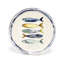 La Mediterran Plato Llano Melamina Brillo Peixe 25.5 cm (24 Unidades)