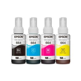 Ink-Epson -664 4 cLr Multipack Bk - C - M - Y Ecotank L300 - L355 - L555 - Et-2500 - Et-2550 - Et-2600 -