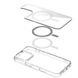 eSTUFF Funda INFINITE OSLO para iPhone 16 Plus, Híbrida Magnética Transparente con 86% Plástico Reciclado