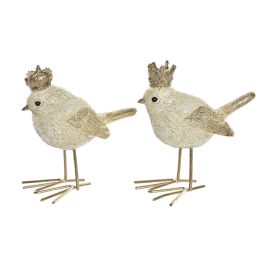 DKD Home Decor Figura Navidad Moderna Pájaro Resina Dorado Beige 5 x 9.5 x 11 cm Pack de 2 Unidades Precio: 5.67006. SKU: B1H2A6GYWG