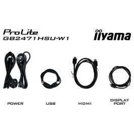 iiyama G-Master GB2471HSU-W1 Monitor Gaming 24" (60.5 cm) Full HD, Fast IPS, 240 Hz, 0.3 ms, NVIDIA G-SYNC, AMD FreeSync, Blanco