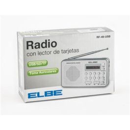 Radio Digital Fm Lector Mp3 Y Usb Batería Recargable ELBE RF-49-USB