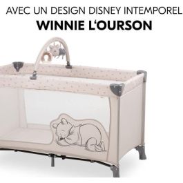 Hauck AAAPN65436 Cuna de viaje Dream N Play Go 60x120 cm Plegable con Ruedas y Arco de Peluche Winnie the Pooh Arcoíris Beige