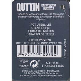 Quttin Bote Utensilios Inox 12 cm x 18 cm (12 Unidades)