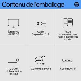 HP Monitor E27 G5 / 27" / FHD / HDMI-DisplayPort-USB(B) / Regulable Altura HP Monitor E27 G5 / 27" / FHD / HDMI-DisplayPort-USB(B) / Regulable Altura