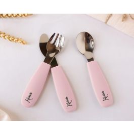 KioKids Set Cubiertos Infantiles Acero Inoxidable y Silicona Rosa, Mangos Antideslizantes, Bordes Seguros, Aptos Lavavajillas, +6 meses Precio: 12.79000008. SKU: B16B55WD2Y