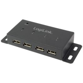 LogiLink UA0141A USB 2.0 HUB de 4 puertos, montable, 480 Mbit/s, carcasa de metal negra, con adaptador AC Precio: 28.49999999. SKU: B1D9DK3EKG