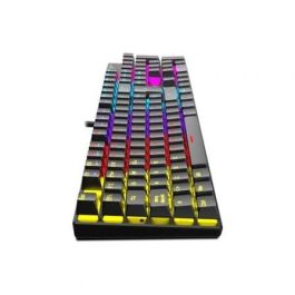 KROM Kasic Teclado Mecánico Gaming USB Alámbrico QWERTY Inglés, Retroiluminación LED RGB, Negro, Formato Completo 105 Teclas