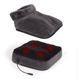 Livoo DOS204 Masajeador Shiatsu 2 en 1 para Pies y Espalda, 24 Cabezales, 3 Velocidades, Con/Sin Calor, Gris