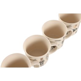 DKD Home Decor Taza de Porcelana Navidad Fantasía Cascanueces 365ml Apta Microondas y Lavavajillas Pack 12 Unidades Multicolor Surtido Aleatorio