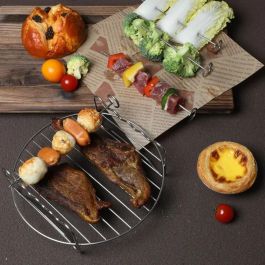 Inde Rejilla Redonda para Airfryer con 3 Pinchos, 19.5x19.5x5 cm (12 Unidades)