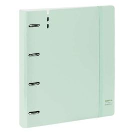 Carpeta Con Recambio Safta Din A4 Cuadro 5 mm Polipropileno Foam 4 Anillas 35 mm Verde Claro Carpeta Con Recambio Safta Din A4 Cuadro 5 mm Polipropileno Foam 4 Anillas 35 mm Verde Claro