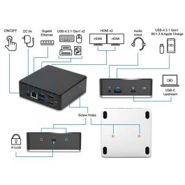 eSTUFF Dual Full-HD USB-C Hybrid Docking Station eSTUFF Dual Full-HD USB-C Hybrid Docking Station