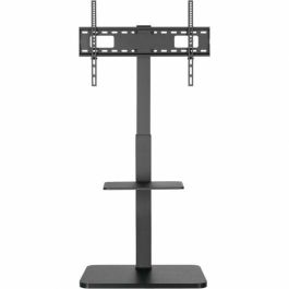 Equip Soporte de Suelo para TV, Compatible con VESA hasta 600x400, Ajustable en Altura, Capacidad de Carga 40kg, con Estante para Equipos y Gestión de Cables