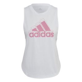 Camiseta de Tirantes Mujer Adidas AEROREADY Blanco 43,5