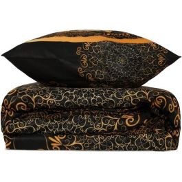 Juego de Cama 220x240 cm con 2 Fundas de Almohada 60x60 cm 100% Algodón Reforzado Negro ASI8681875567564