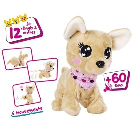 Chi Chi Love Peluche interactivo Baby Boo 30 cm Unisex Marrón y Rosa Juguete Niños y Niñas 3 años+ AUC4006592067885