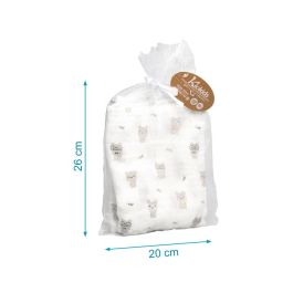 KioKids Muselina 120x120 cm con Estampado de Ratoncitos, 70% Bambú y 30% Algodón, Certificado Oeko-Tex, Para Bebés +0 Meses