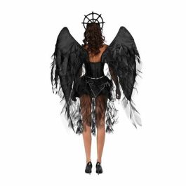 Disfraz ángel oscuro tocado, vestido y alas talla s Disfraz ángel oscuro tocado, vestido y alas talla s